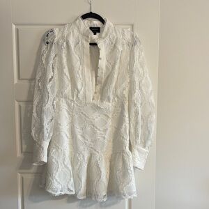 Bardot White Lace Mini Dress